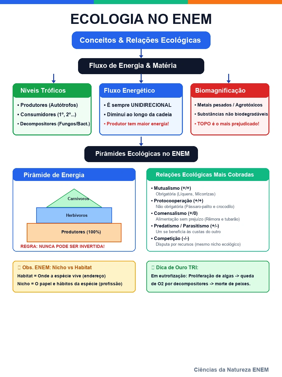 Mapa Mental Biologia ENEM - Ecologia e Genética